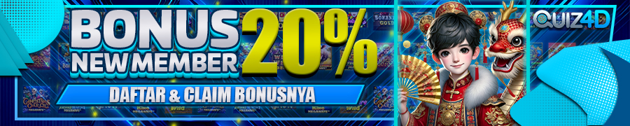 Bonus new member 20% quiz4d